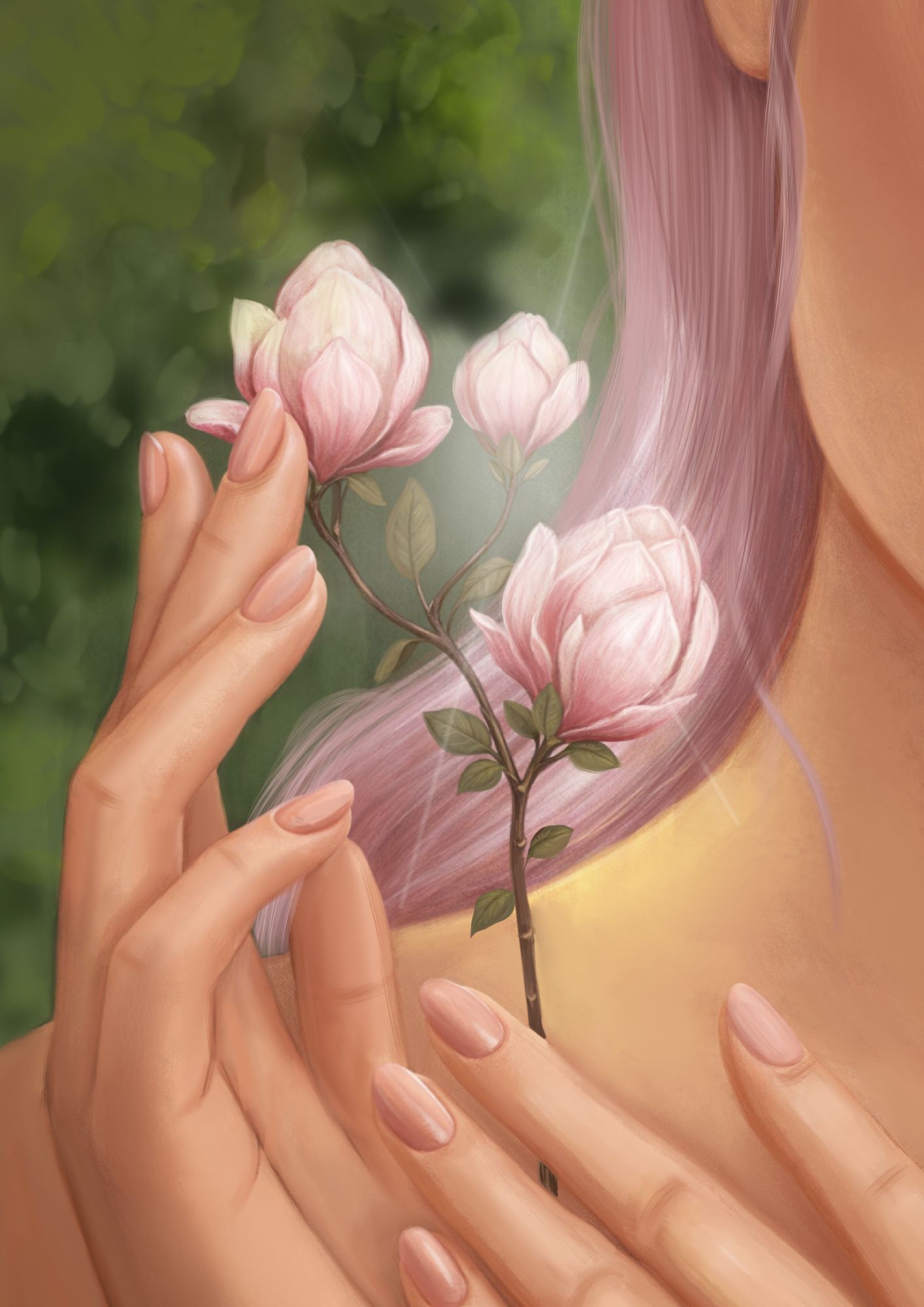 Autorska ilustracja z talii Karty Przekazy Drzew — karta 18 z 32