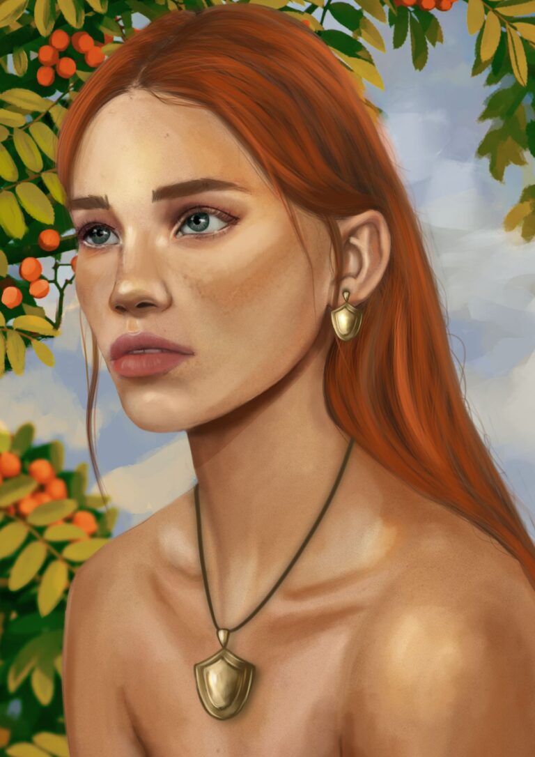 Autorska ilustracja z talii Karty Przekazy Drzew — karta 26 z 32