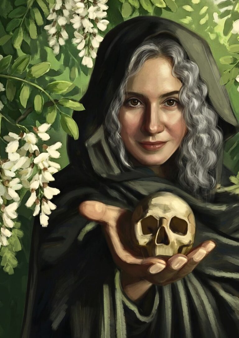 Autorska ilustracja z talii Karty Przekazy Drzew — karta 8 z 32